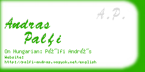 andras palfi business card